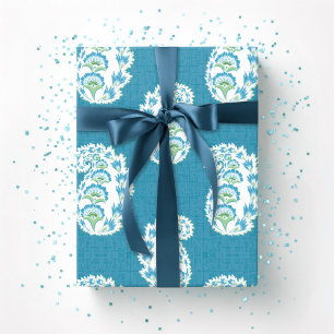 Pretty Paisley in Green and Aqua Wrapping Paper