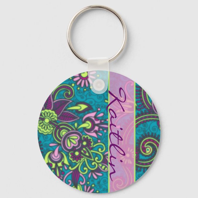 Pretty Paisley Keychain (Front)