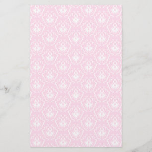 Pretty pale pink damask pattern with white. flyer