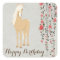 Pretty Palomino Pony Flowers Horse Happy Birthday