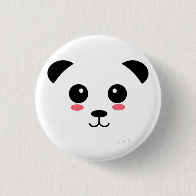 Pretty Panda 3 Cm Round Badge (Front)