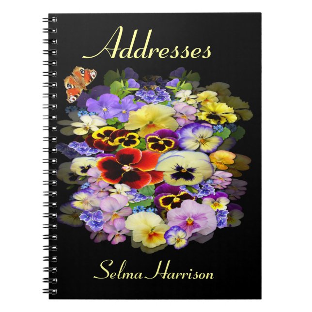 Pretty Pansies Address Book (Front)