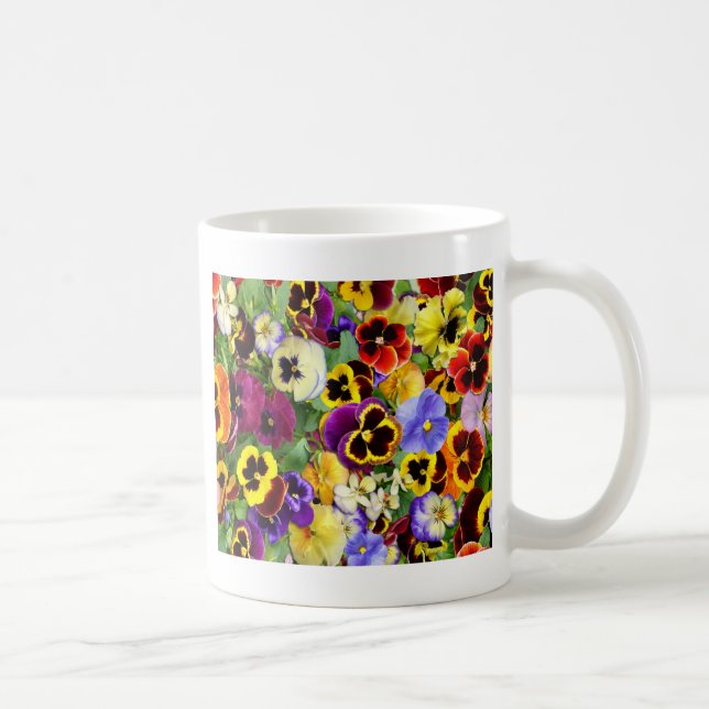 Pretty Pansies Coffee Mug (Right)