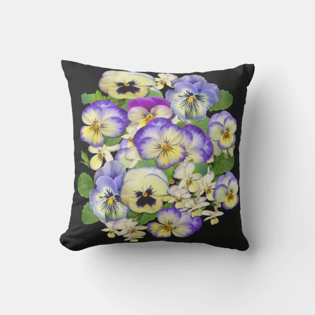 Pretty Pansies Cushion (Front)