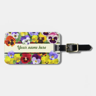 Pretty Pansies Luggage Tag