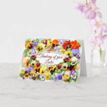 Pretty Pansies Thinking of You Card