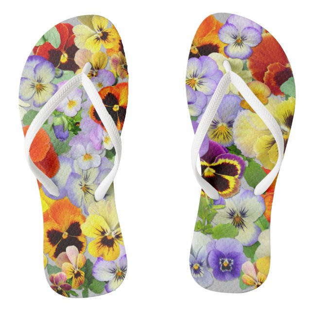 Pretty Pansies Thongs (Footbed)