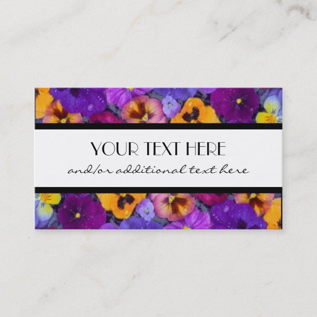 Pretty Pansy Business Card (Front)