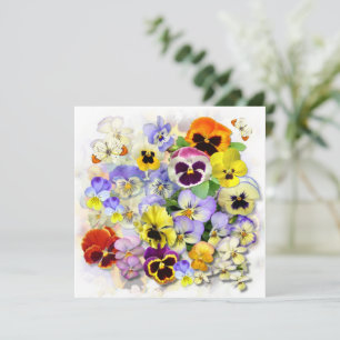 Pretty Pansy Collage Custom Text