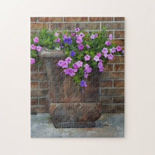 Pretty Pansy Flowers Planter Floral Puzzle