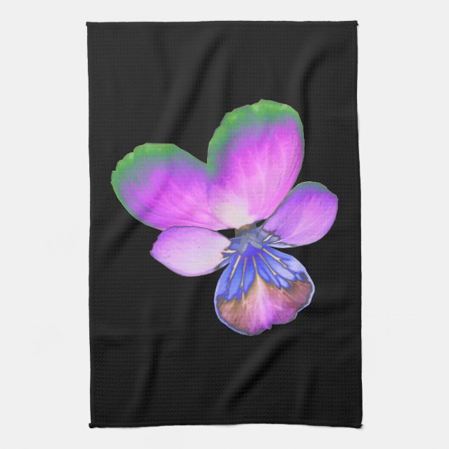 Pretty Pansy Kitchen Towel (Vertical)