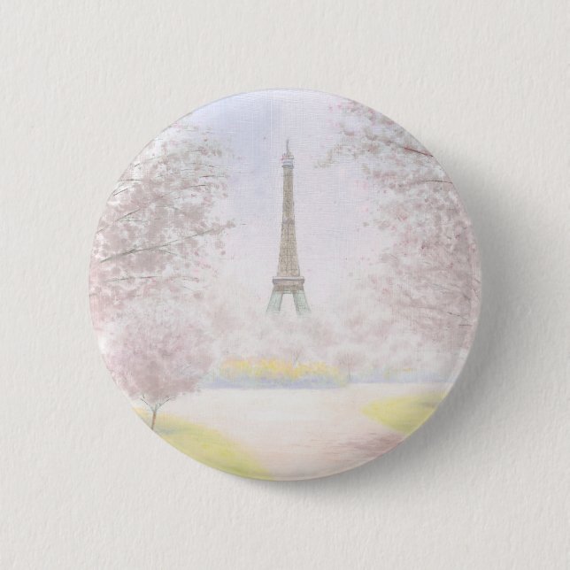 Pretty Paris In Pastels 6 Cm Round Badge (Front)