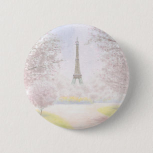Pretty Paris In Pastels 6 Cm Round Badge