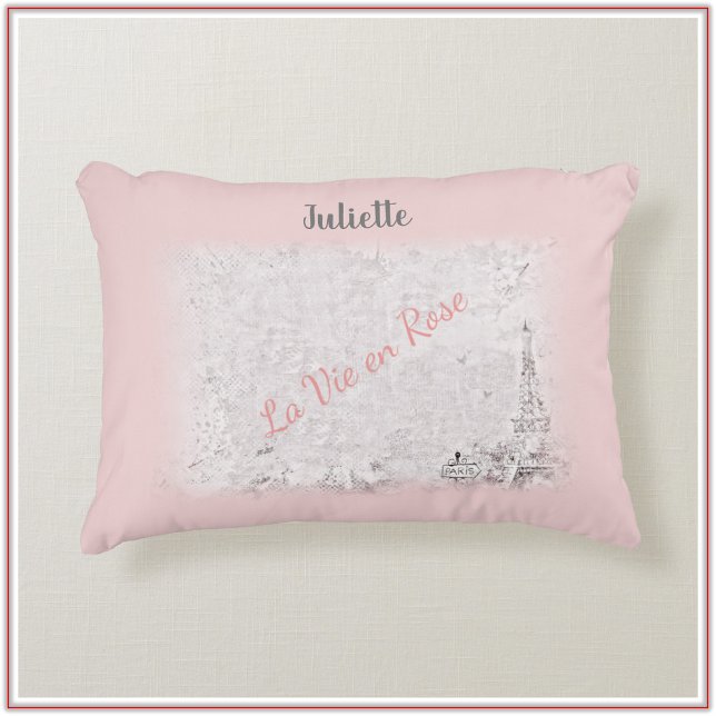 Pretty Paris La Vie En Rose Decorative Cushion (Creator Uploaded)