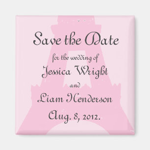 Pretty Paris Save the Date Magnet