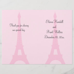 Pretty Paris Wedding Program