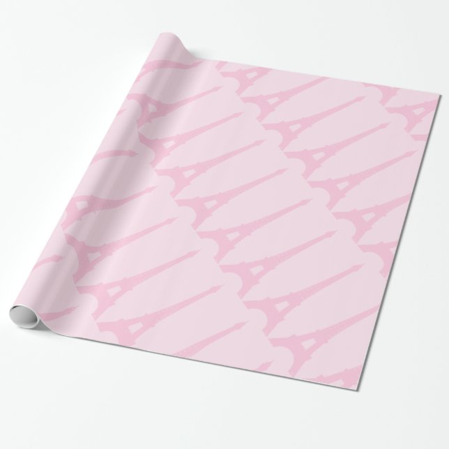 Pretty Paris Wrapping Paper (Unrolled)