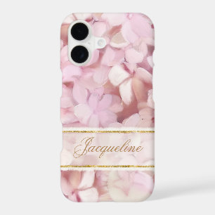 Pretty Parisian Style Blush Pink Hydrangea Glitter