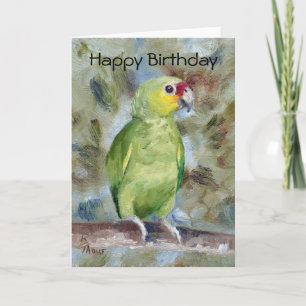 Pretty Parrot Birthday Card