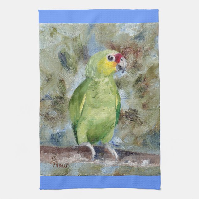 Pretty Parrot hand towels (Vertical)