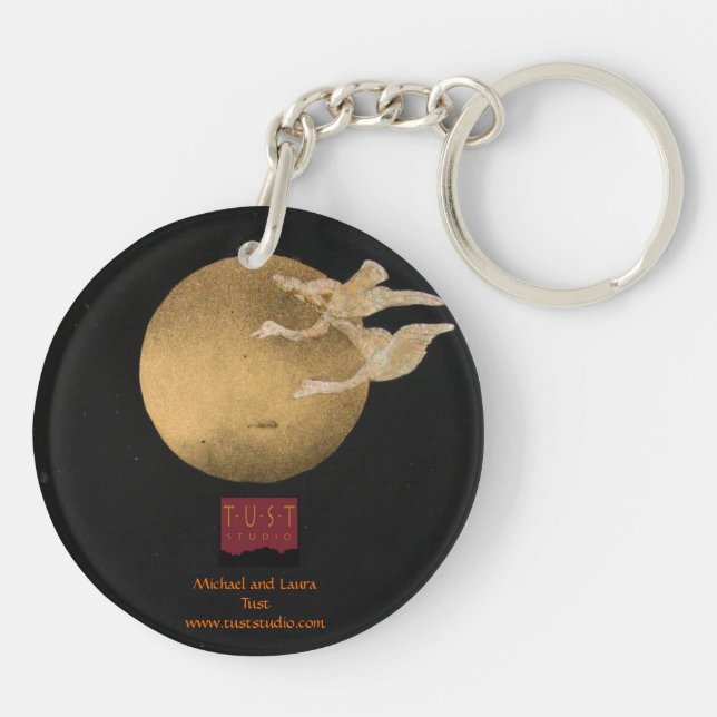 Pretty Parrot Keychain (Back)