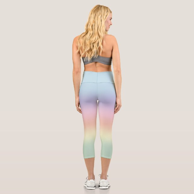 Pretty Pastel Blend Capri Leggings (Back)