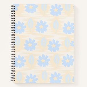 Pretty Pastel Blue Floral  Notebook
