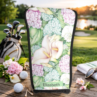 Pretty Pastel Calla Lily Personalized Golf Head Cover