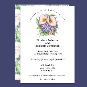 Pretty Pastel Calla Lily Wedding Invitation