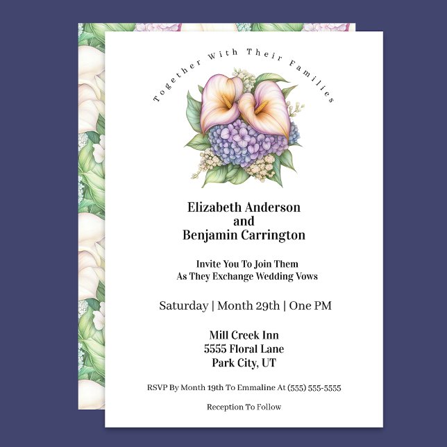 Pretty Pastel Calla Lily Wedding Invitation (Creator Uploaded)