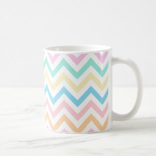 Pretty Pastel Chevron Pattern Mug