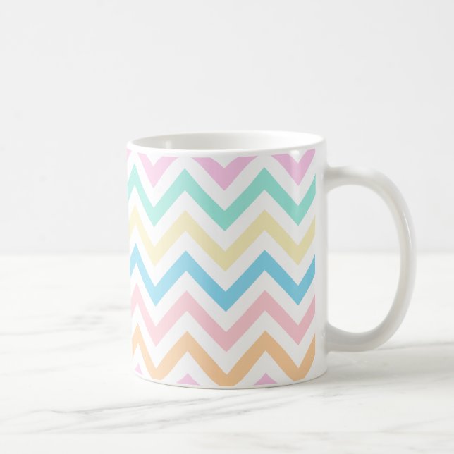 Pretty Pastel Chevron Pattern Mug (Right)