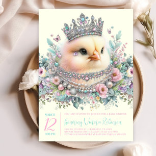 Pretty Pastel Chick Baby Shower Invitation