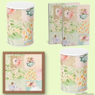Pretty pastel collage floral Watercolor pattern Tissue Paper