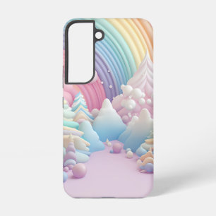PRETTY PASTEL COLORED CHRISTMAS TREES SAMSUNG GALAXY CASE