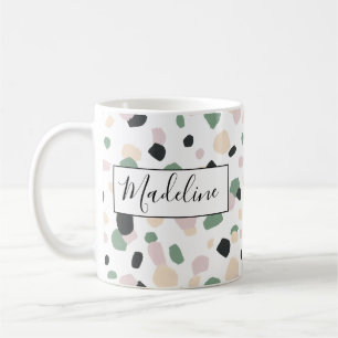 Pretty Pastel Colour Polka Dot Coffee Mug