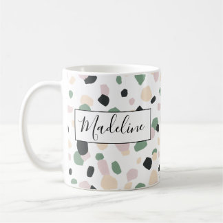 Pretty Pastel Colour Polka Dot Coffee Mug
