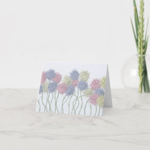 Pretty Pastel Coloured Flowers Card