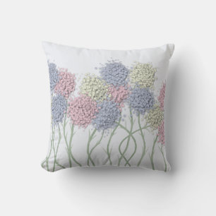 Pretty Pastel Coloured Flowers Cushion