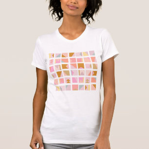 Pretty Pastel Colours Modern Geometric Design T-Shirt