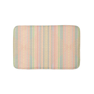 Pretty Pastel Diamond Pattern  Bath Mat