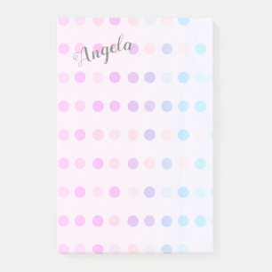 pretty pastel dots design custom post it note