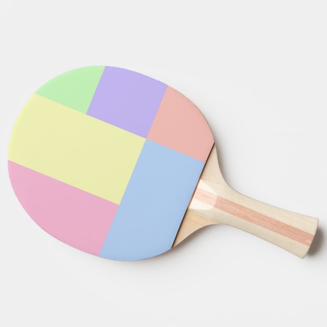 Pretty Pastel Easter Spring Colour Block Print Ping Pong Paddle (Side)