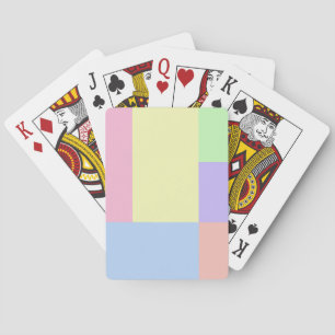 Pretty Pastel Easter Spring Colour Block Print Playing Cards