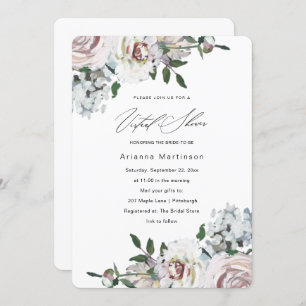 Pretty Pastel Floral Bridal Shower Invitation