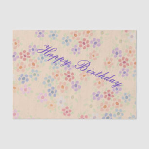 Pretty Pastel Flowered Tissue Paper