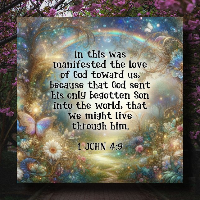 Pretty Pastel Flowers Scripture Religious Easter  Holiday Card (Creator Uploaded)