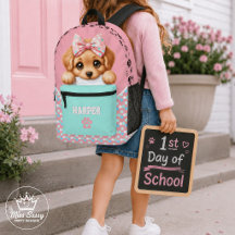 Pretty Pastel Girl Puppy Homework Eater Kids