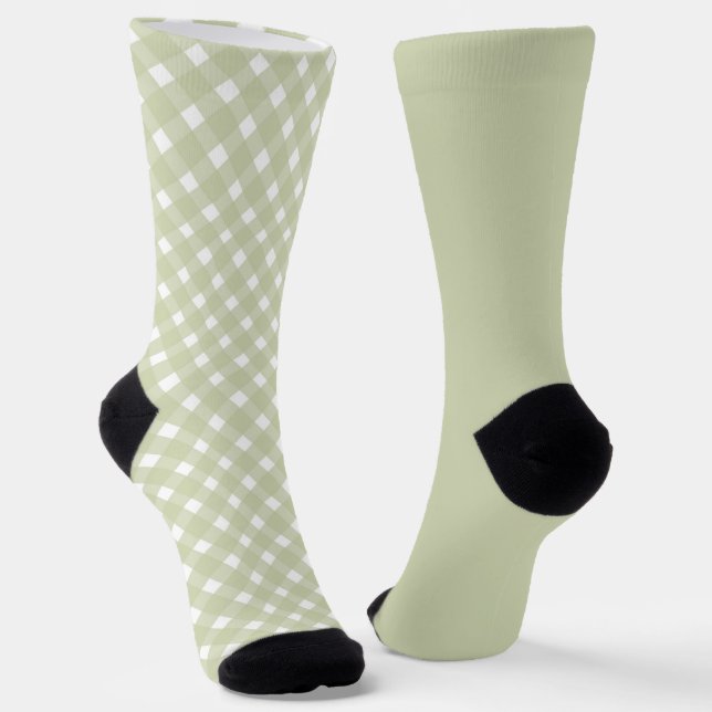Pretty Pastel Green Odd mismatch Socks (Angled)