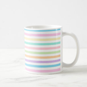 Pretty Pastel Horizontal Stripes Pattern Mug